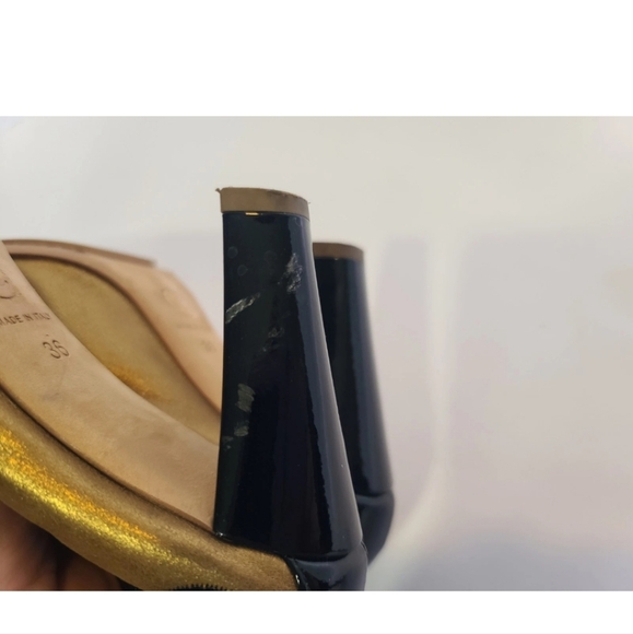 Authentic Chanel Designer Gold Black Womens Stretch Pump Heels EUR 36 US… - Picture 11 of 11